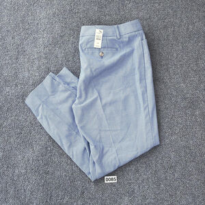 Talbots Hampshire Pants Womens 12P Petite Blue Ankle Straight Leg Cotton NEW